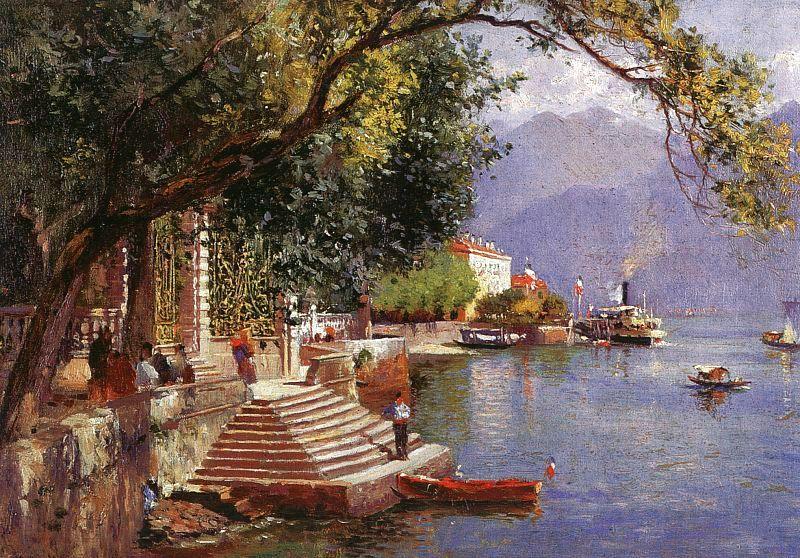 John Douglas Woodward Villa Carlotta, Lake Como Spain oil painting art